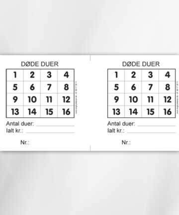 Døde duer - Prisgruppe A, 1-16